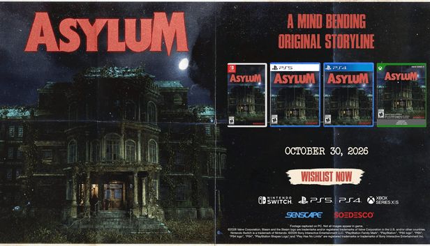 ASYLUM Sets October 30 Launch on PlayStation and Xbox